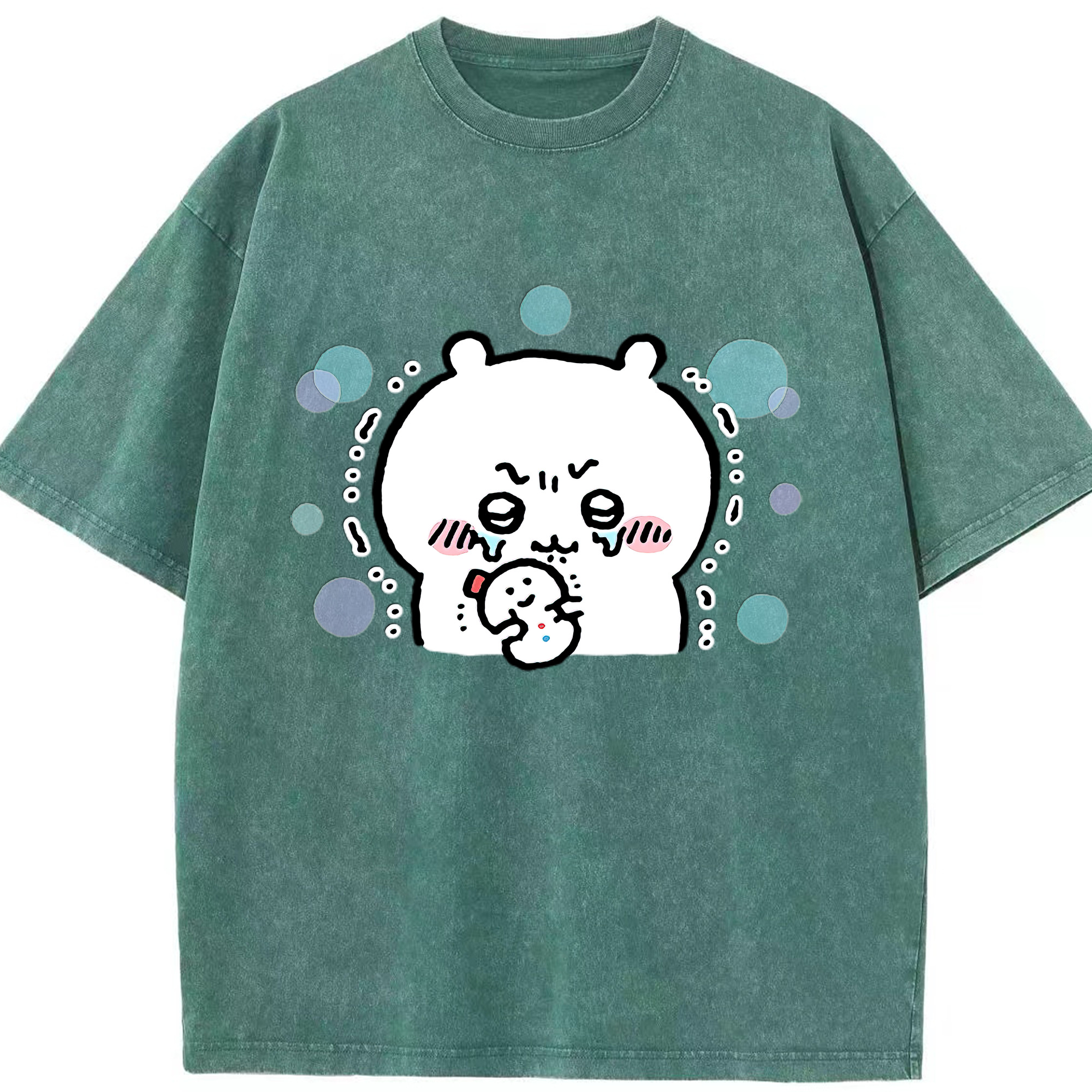（画像用） ちいかわ ちいかわ Chii-kawa chiikawa 綿100% ヴィンテージ風 半袖Tシャツ（フロントプリント）